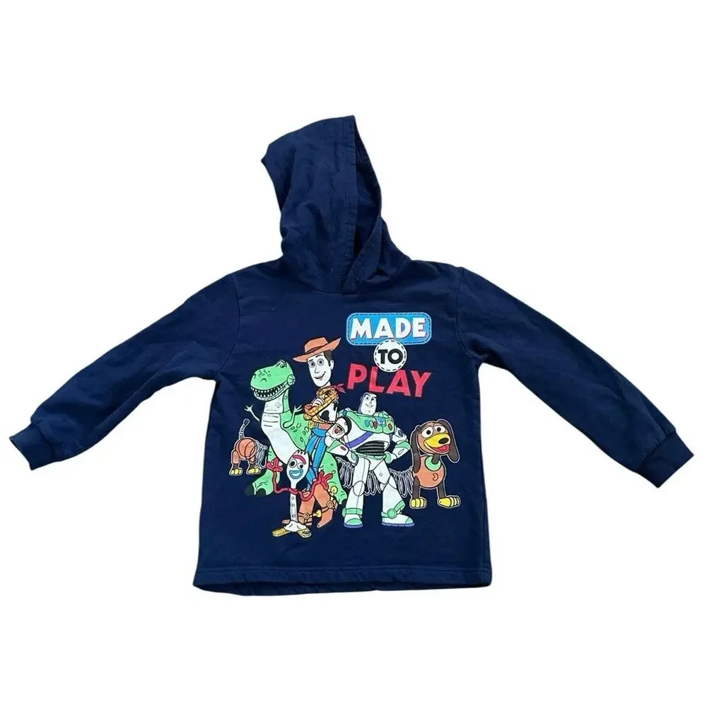 Disney Toy Story 4 Toddler Boy Size 6 Hoodie Fleece Inside Blue Hoodie Top